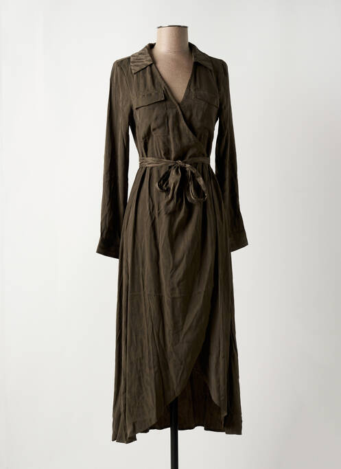 Robe mi-longue marron VILA pour femme