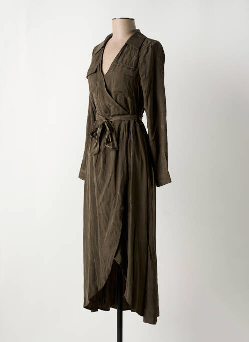 Robe mi-longue marron VILA pour femme