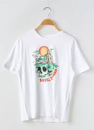 T-shirt col rond blanc JACK & JONES garcon