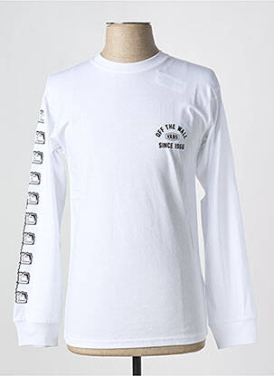 T-shirt col rond blanc VANS homme