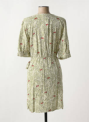 Robe mi-longue col v beige VILA femme