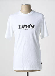 T-shirt col rond blanc LEVIS homme