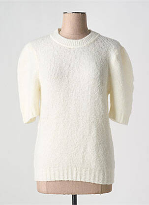 Pull col rond blanc LA PETITE FRANCAISE femme