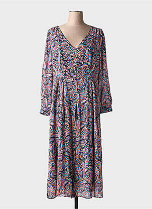 Robe longue col v violet ARTLOVE femme