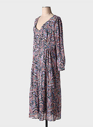 Robe longue col v violet ARTLOVE femme
