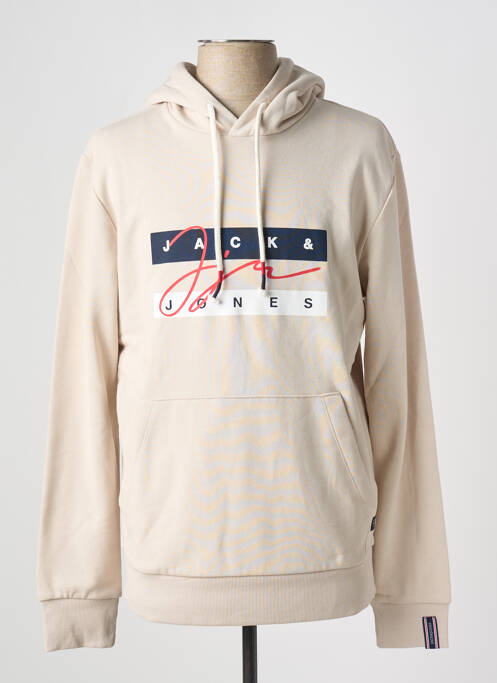 Sweat-shirt à capuche gris JACK & JONES pour homme