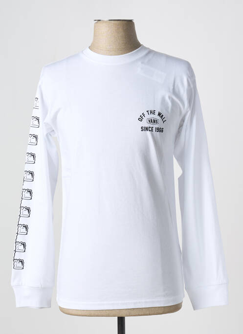 T-shirt blanc VANS pour homme