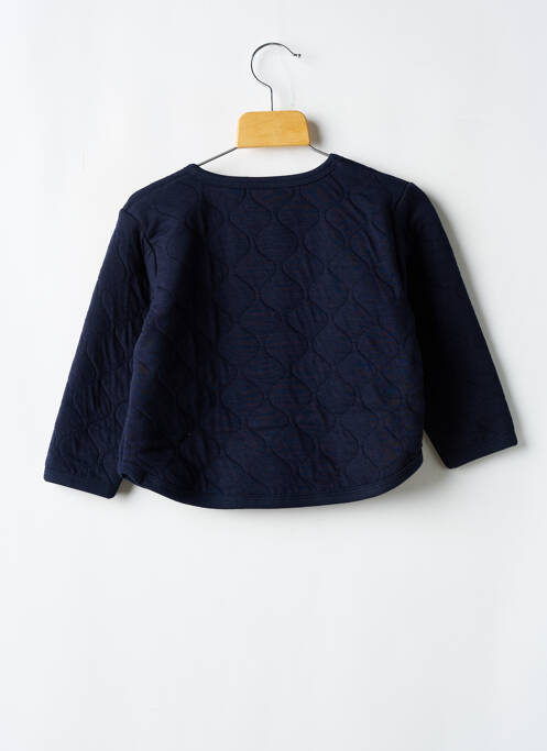 Gilet manches longues bleu PETIT BATEAU pour fille