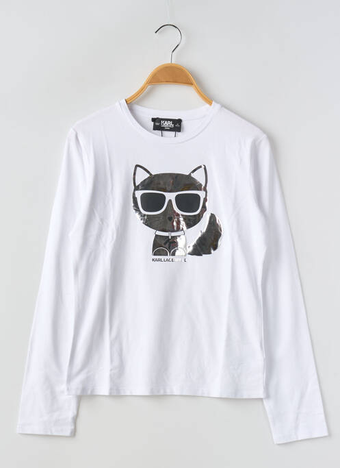 T-shirt blanc KARL LAGERFELD pour fille