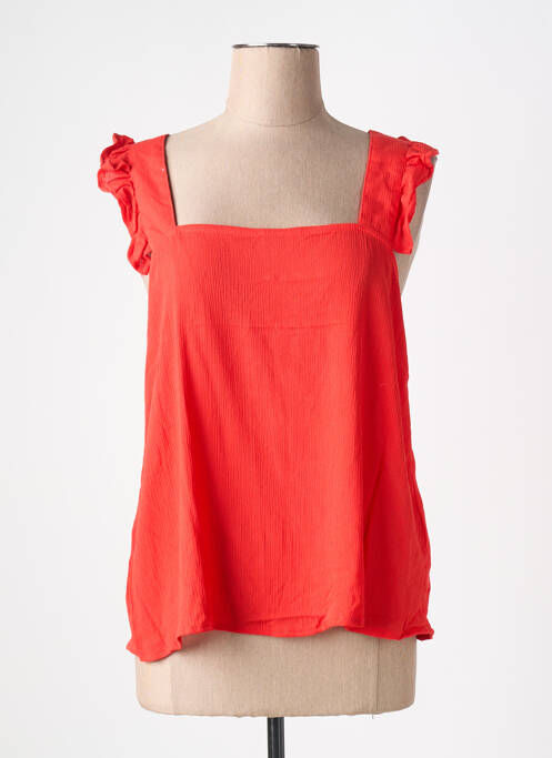 Débardeur rouge ICHI pour femme