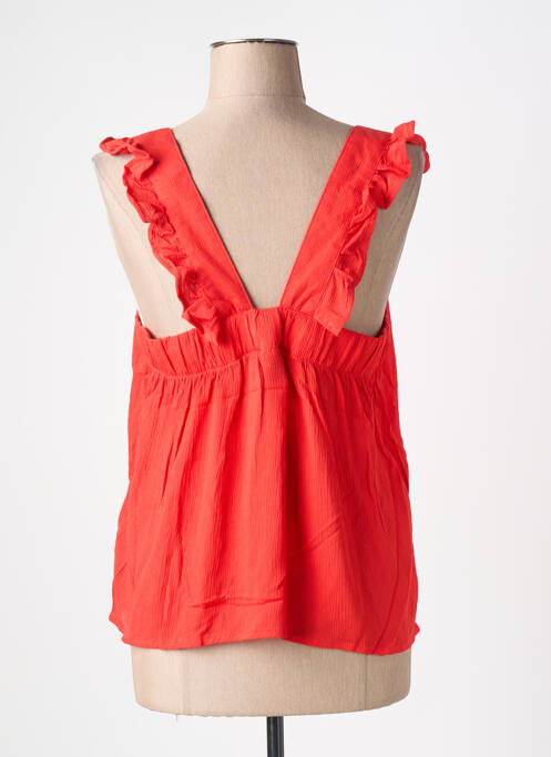 Débardeur rouge ICHI pour femme