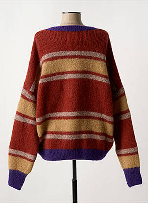 Gilet manches longues rouge LEON & HARPER femme