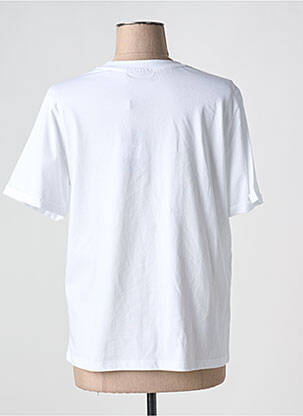 T-shirt col rond blanc PIECES femme