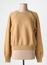 Sweat-shirt col rond beige LEON & HARPER femme