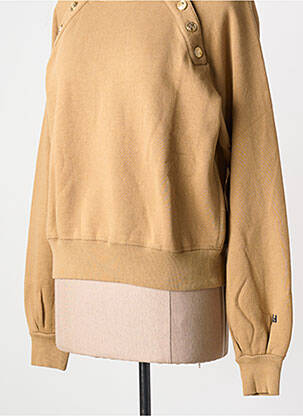 Sweat-shirt col rond beige LEON & HARPER femme
