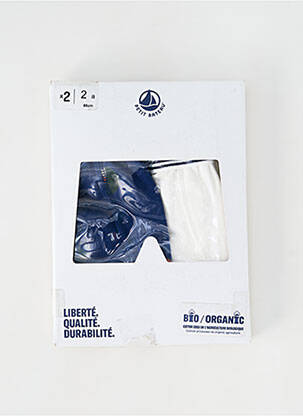 Boxer blanc PETIT BATEAU pour garçon
