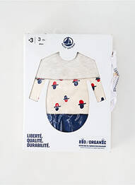 Body col rond blanc PETIT BATEAU enfant