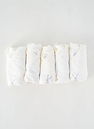 Body lingerie col rond blanc PETIT BATEAU enfant