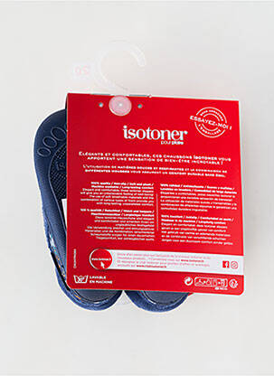 Chaussons/pantoufles bout rond bout rond bleu ISOTONER enfant