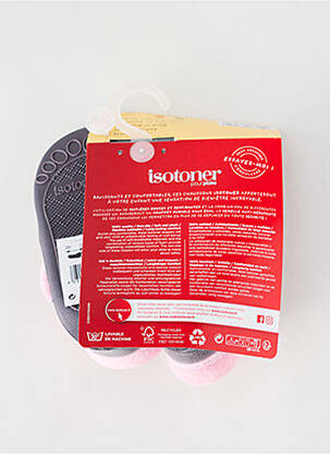 Chaussons/pantoufles bout rond bout rond gris ISOTONER fille