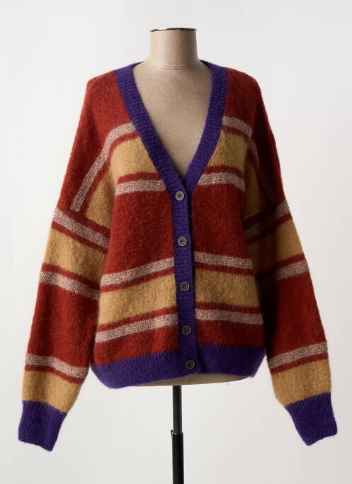 Gilet manches longues rouge LEON & HARPER pour femme