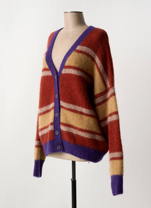 Gilet manches longues rouge LEON & HARPER pour femme