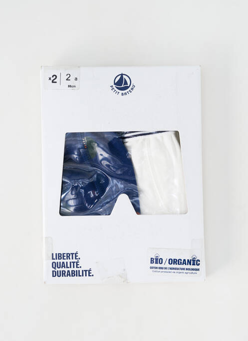 Boxer blanc PETIT BATEAU pour garçon