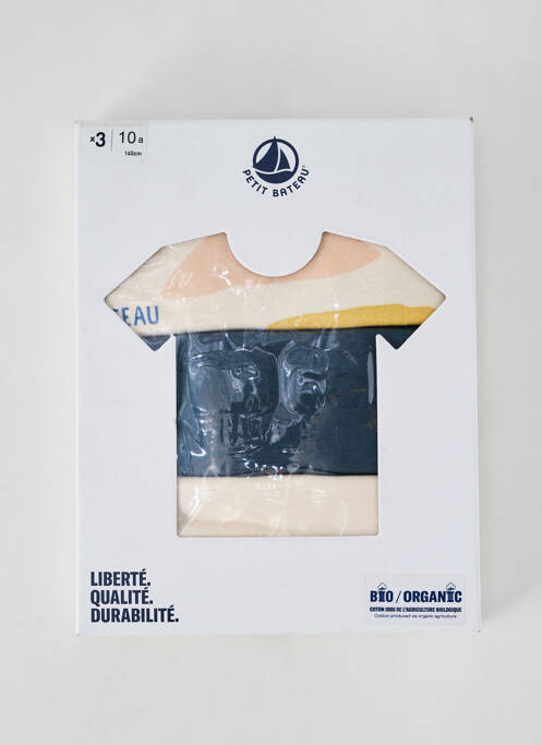 T-shirt blanc PETIT BATEAU pour garçon