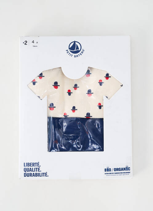 T-shirt blanc PETIT BATEAU pour garçon