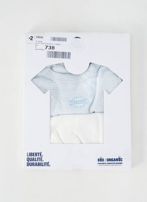 T-shirt blanc PETIT BATEAU pour garçon