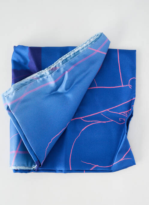 Foulard bleu NATACHA BIRDS X SARENZA pour femme