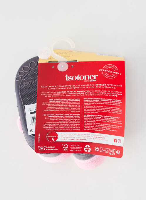 Chaussons/Pantoufles gris ISOTONER pour fille
