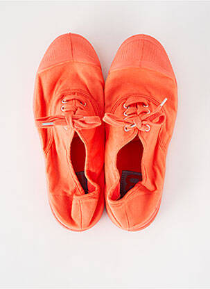 Baskets fermeture lacets bout rond orange BENSIMON fille