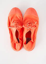 Baskets fermeture lacets bout rond orange BENSIMON fille