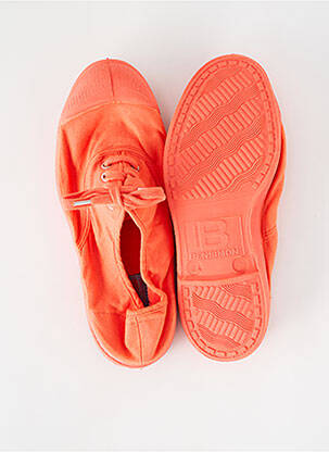 Baskets fermeture lacets bout rond orange BENSIMON fille