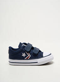 Baskets fermeture lacets bout rond bleu CONVERSE garcon