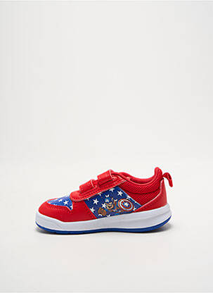 Baskets fermeture zippée bout rond rouge ADIDAS garçon