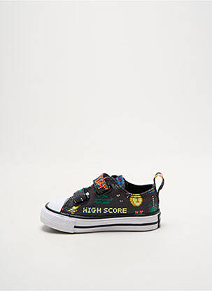Baskets fermeture lacets bout rond noir CONVERSE garçon