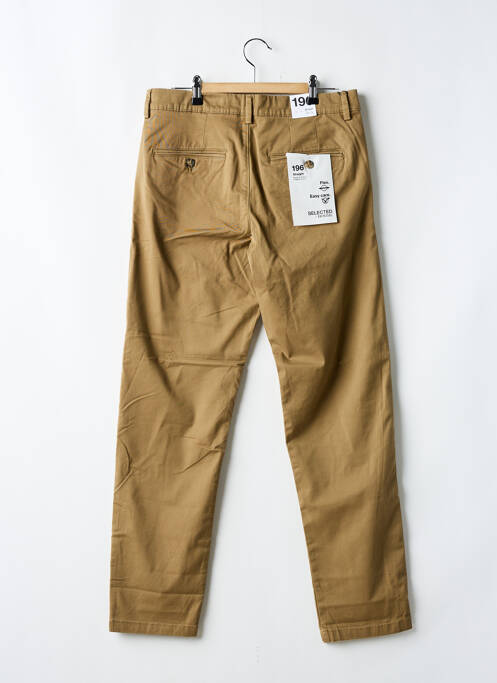 Pantalon droit marron SELECTED pour homme