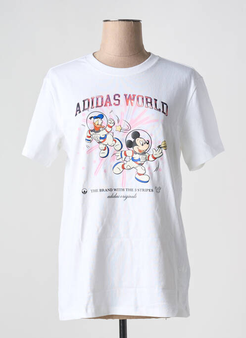 T-shirt blanc ADIDAS pour femme