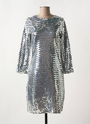 Robe courte col rond argent Y.A.S femme