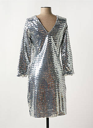 Robe courte col rond argent Y.A.S femme