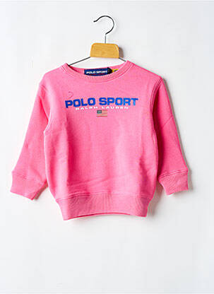 Sweat-shirt col rond rose RALPH LAUREN fille