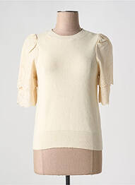 Pull col rond beige Y.A.S femme