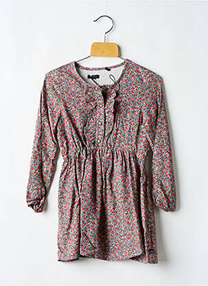 Robe courte col rond bleu IKKS JUNIOR fille