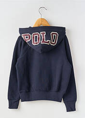 Sweat-shirt à capuche bleu RALPH LAUREN pour fille seconde vue