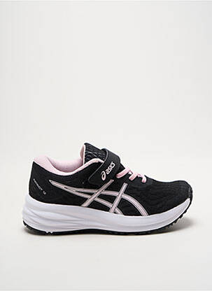 Baskets fermeture lacets bout rond noir ASICS fille