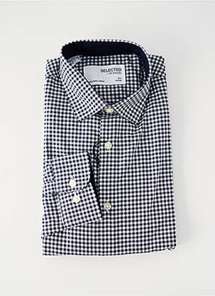 Chemise manches longues bleu SELECTED pour homme