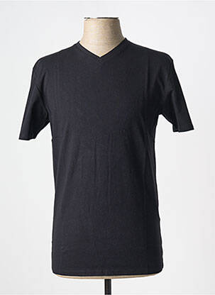 T-shirt col rond noir SELECTED homme