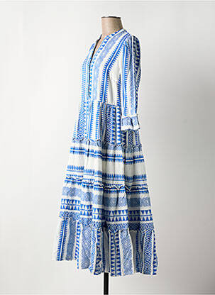 Robe mi-longue col v blanc Y.A.S femme